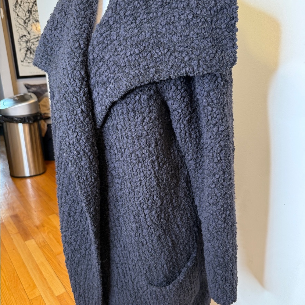 Barefoot Dreams Boucle Coat Black Size XL